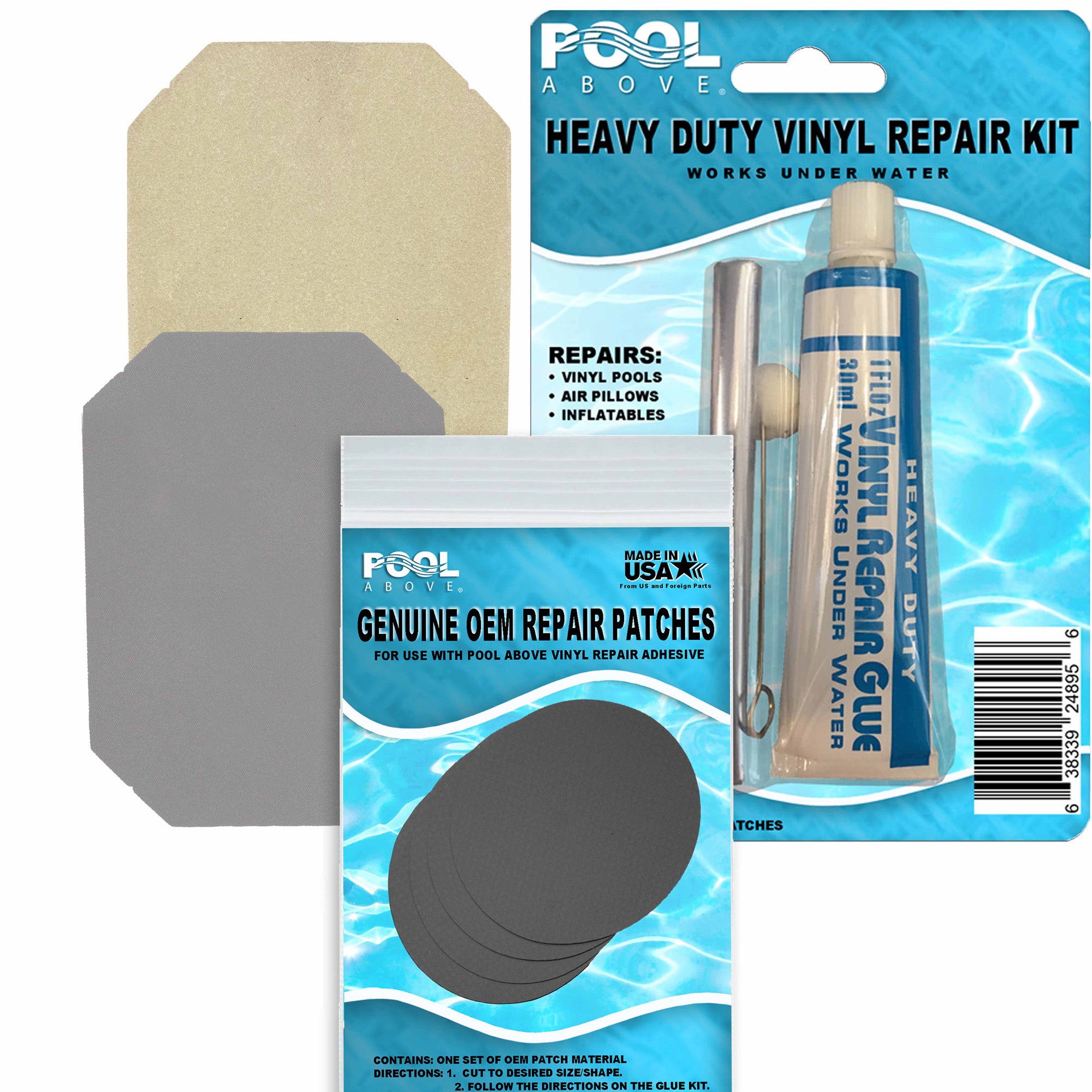 Vinyl Repair Patch Glue Kit for Inflatable Supreme Dura Beam Airbed –  Outdoor Supply Inc